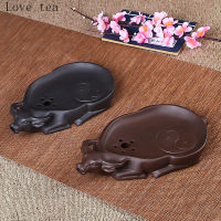 Small apartment purple sand tea tray ceramic simple small tea table tray round kung fu tea set household storage kettle tray