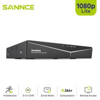 SANNCE 5IN1 8CH DVR CCTV ระบบการเฝ้าระวังสำหรับความปลอดภัยในบ้านเครื่องบันทึกวีดีโอดิจิทัล1080P Lite HD H.264 + เข้าถึงระยะไกล P2P