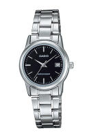 Casio Standard นาฬิกาข้อมือผู้หญิง สายสแตนเลส รุ่น LTP-V002D,LTP-V002D-1A ( CMG )- สีเงิน