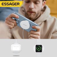 เครื่องชาร์จไร้สาย QI แม่เหล็กแบบเหนี่ยวนำ3 In 1,แท่นชาร์จเร็วสำหFlag man Iphone14 Airpods Pro Watch Ios Macsafe