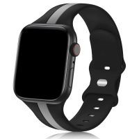 [HOT JUXLLKBKOW 514] สายซิลิโคนสำหรับ Apple Watch Band 44มม. 45มม. 42มม. IWatch 40มม. 38มม. 41มม. Correa สายนาฬิกาสร้อยข้อมือ Apple Watch Serie 8 7 3 456se