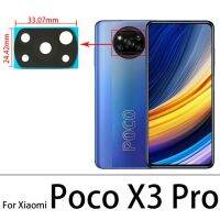 เลนส์กระจกกล้องถ่ายรูปกล้องด้านหลังเลนส์กระจกกล้องถ่ายรูปสำหรับ Xiaomi Mi Poco F2 Pro / Poco X3 Pro GT / Poco M3 Pro / Poco F3ด้วยกาว