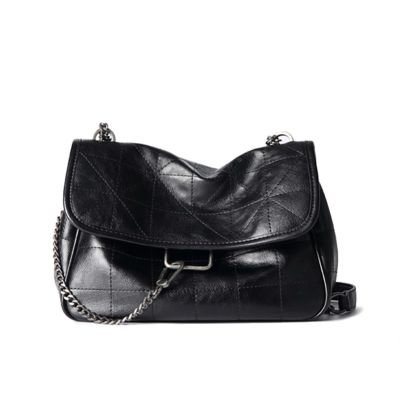 Zaraอาร์คันซอกระเป๋าผู้หญิง,กระเป๋าสะพายไหล่กระเป๋าโซ่สีดำอินเทรนด์2023ฤดูร้อนกระเป๋าสี่เหลี่ยมกระเป๋าเอกสารขนาดเล็กความจุมาก