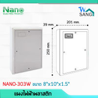 แผงไฟฟ้าพลาสติก NANO 8 x10  สีขาว (NANO-303W)