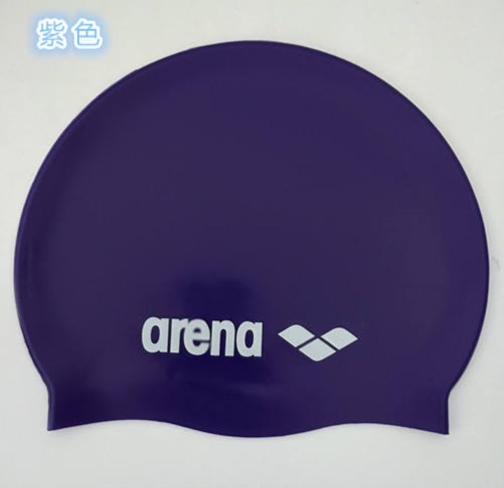 arena-arena-ของแท้ผู้ชายและผู้หญิงปิดหูกันหนาวสีทึบหมวกว่ายน้ำซิลิโคนคลาสสิกซิลิโคนจัดส่งฟรี