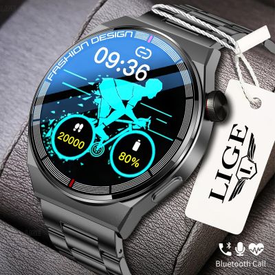 ZZOOI LIGE Watch For Men Smart Watch AMOLED Wireless Charging Smartwatch HD Screen Always Display Time 30 mA Large Capacity Battery