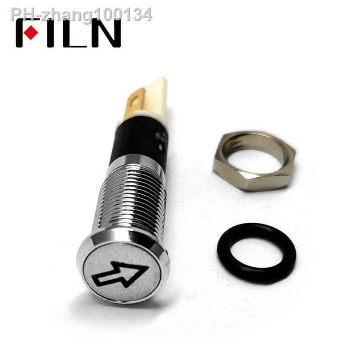 filn-8mm-c11-car-dashboard-silver-shell-turn-signal-marking-12v-led-indicator-light-with-solder-foot