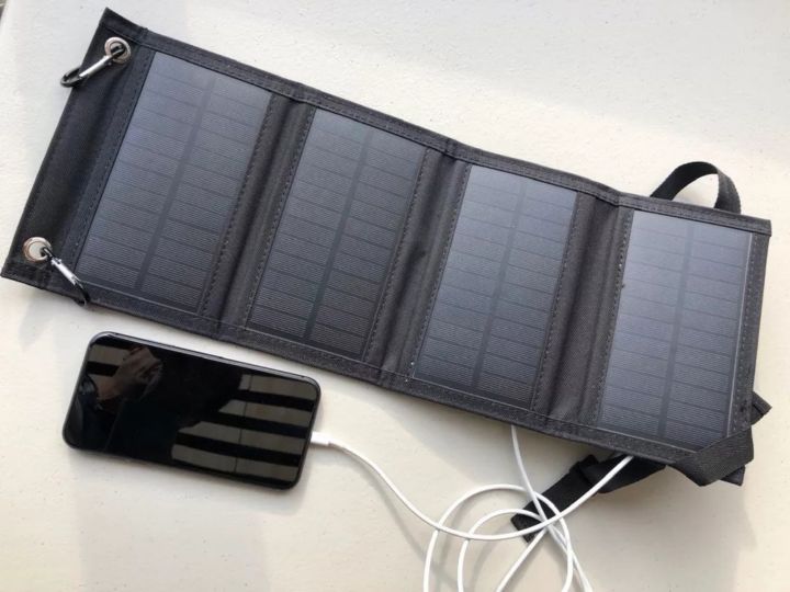 โซล่าเซลล์พกพา-solar-cells-foldable-panel-แผงชาร์จ-โซลาเซลล์-พับได้-5v-20w-กันน้ำ-water-proof-charger-พร้อมพอร์ท-usb-port-พลังงานแสงอาทิตย์-sunpower-outdoor-ally-like-2023-รับประกัน10ปี-ไฟโซล่าเซลล์-ส