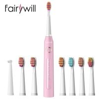 Fairywill Electric Sonic Toothbrush FW-507 USB Charge Rechargeable Adult Waterproof Electronic Tooth 8 Brushes Replacement Heads