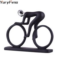 Bicycle Statue Champion Cyclist Sculpture Figurine Modern Abstract Art Athlete Home Decor New Room Decoration Ornaments