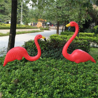 1 pair Realistic Large Pink And Red Flamingo Garden Decoration Lawn Figurine Yard Grassland Party Art Ornament Home Craft