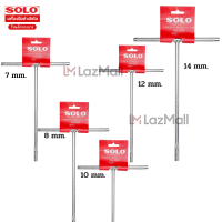 Solo ประแจตัวที แบบยาว T ชุด 5 ตัว 5  เบอร์  ขนาด 7 /  8 / 10 / 12 / 14 mm.