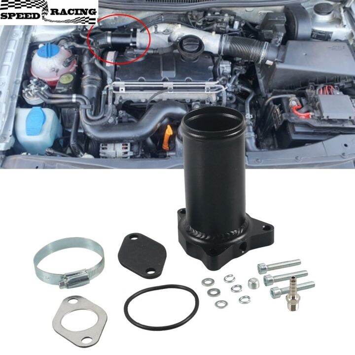 Aluminum 50MM EGR Delete Kit EGR Valve Replacement Pipe Kit Blanking