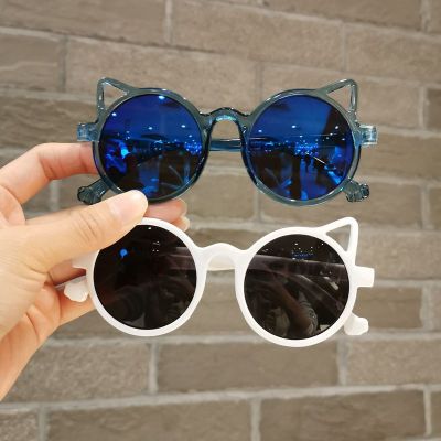 Summer Girl Boys Cute cat ear Sunglasse Animal Cartoon Outdoor Children Lovely Vintage Sunglasses Protection Classic Kids Cycling Sunglasses