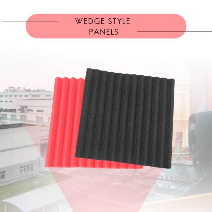 12-pcs-acoustic-panels-soundproofing-foam-acoustic-tiles-studio-foam-sound-wedges-1inch-x-12-inch-x-12-inch