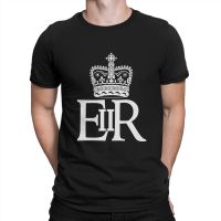 Novelty The Royal Cypher Of Queen Classic T-Shirts For Men O Neck Pure Cotton T Shirt Elizabeth Ii Short Sleeve Tees Classic