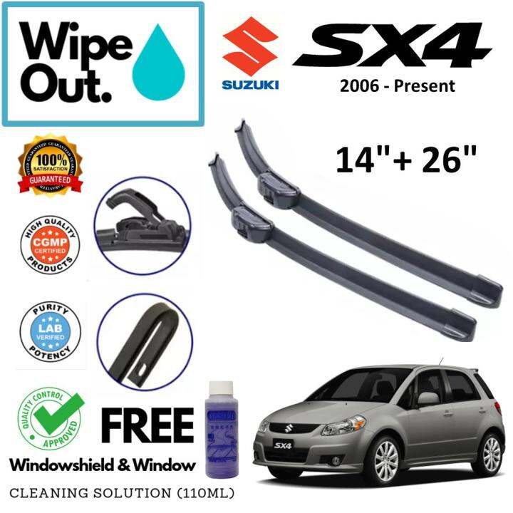 Suzuki SX4 (2006Present) WipeOut NANODRYTech SILICONE Wiper Blade 14