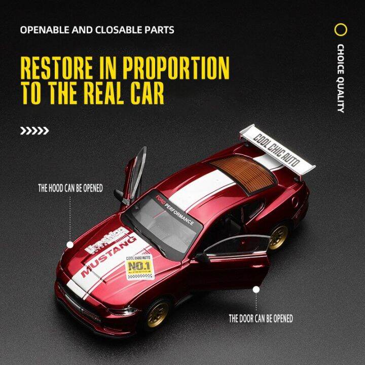 cca-msz-1-42ของเล่นอัลลอยฟอร์ดรุ่น-mustang-gt-2018ชุดส่วนประกอบอัลลอยแข่งโมเดลรถยนต์รถบังคับสไตล์ที่เหมาะสม