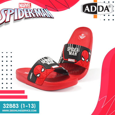 ADDA รองเท้าเด็กผู้ชาย รองเท้าแตะ รองเท้าแบบสวม สวมใส่สบาย ลาย Spiderman สไปเดอร์แมนฮีโร่ของผม ADDA รุ่น 32B83