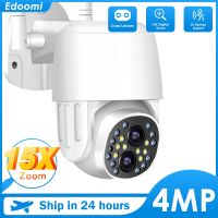 8MP Dual Lens PTZ WiFi IP Camera Outdoor 4MP 4+12mm 15X Hybrid Zoom Video Surveillance Auto Tracking CCTV Security Protection Household Security Syste