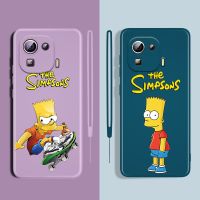 [ข้อเสนอพิเศษ] Romwe  การ์ตูนน่ารัก The Simpsons สำหรับ Xiaomi MI 12 11i 11 11T 10 10T 10S 9 SE Lite Pro Ultra 5G ซิลิโคนเหลวเชือกนุ่มเคสโทรศัพท์