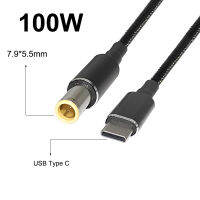 100W Usb Type C Pd สายสายชาร์จ Usb C To 7.9X5.5Mm Lappower ตัวเชื่อมอะแดปเตอร์สำหรับ Thinkpad Lenovo T400 T410 T420 T430