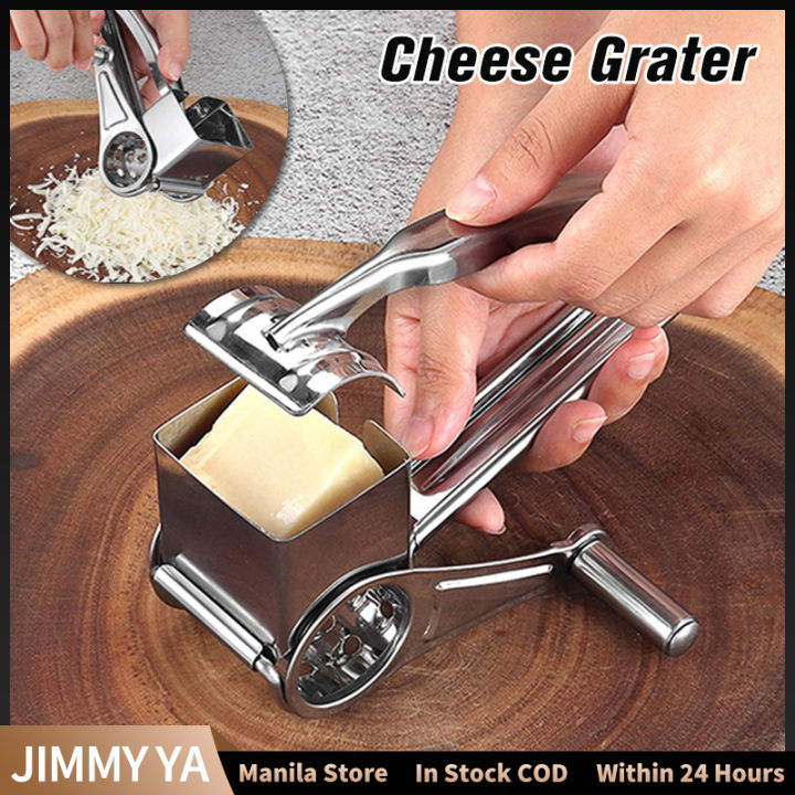 Rotary Cheese Grater Stainless Steel Cutter Hand Slicer Butter Chocolate  Grinder