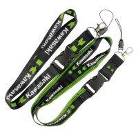 JDM สไตล์รถจักรยานยนต์ KAWASAKI Lanyard โทรศัพท์มือถือ JDM Refitting พวงกุญแจรถแข่ง ID ผู้ถือคอสายคล้องข้อมือสำหรับ NINJA H2 ZX-14R ZX-10R Z1000R Z900RS Vulcan 1700 900 Z125