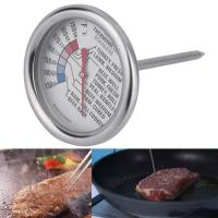 LALOVE Kitchen Meat Thermometer Stainless Steel Food Cooking BBQ Steak Probe silver