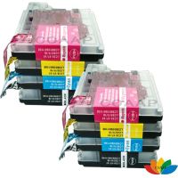 8 ink cartridges LC-980 LC-990 LC-1100 Compatible for DCP-145C DCP-165C DCP-167C MFC-490CN MFC-490CW Printers