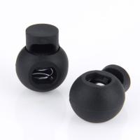 1 Pcs Spring Loaded Round Cord Locks End Black Round Buckle Drawstring W7N1