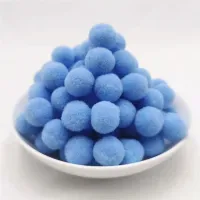 ของเล่นเด็กเย็บปักถักร้อย Pompons 10/15/20/25มมกาว DIY ยืดหยุ่นลูกบอลปอมปอมเย็บผ้างานอดิเรก DIY Pompon 100ชิ้น/ถุง