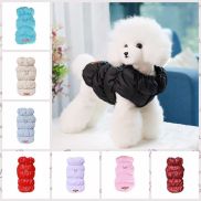 KZNAQQ Polyester Cotton Warm Dog Turtleneck Coat Soft With D Rings Winter
