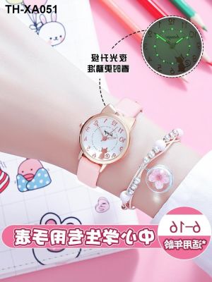 Childrens watch girl primary school junior high waterproof only time special cartoon quartz electronic