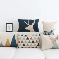 30x50cm Geometric Cushion Cover Chair Waist Throw Pillowcase Sofa Home Decoration Abstract Deer Animal Pillow Case