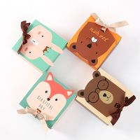 10 Pcs/Set Cartoon Paper Boxes Kids Birthday Favors for Guest