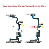 สวิตช์เปิดปิดระดับเสียงปุ่มปิดเสียง Flex Cable พร้อมชุดประกอบขายึดโลหะสําหรับ iPhone 7 Plus