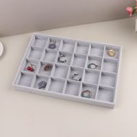 Velvet Jewelry Display Stackable Exquisite Jewellery Holder Portable Ring Earrings Necklace Organizer Box