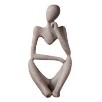 Abstract Thinker Statue Sculpture Nordic Resin Thinker Character Figurine European Style Office Home Decoration