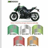 เทปแถบสะท้อนแสงสำหรับ KAWASAKI Z1000 Z 2003-2020 2021 2022 17นิ้วดุมล้อรถจักรยานยนต์สติกเกอร์ตกแต่งล้อรถมอเตอร์ไซด์สติกเกอร์อุปกรณ์เสริม