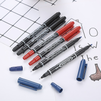 ปากกาไฮไลท์สองชั้นแบบมีปากกามาร์กเกอร์,ปากกาเครื่องเขียนสำหรับศิลปะสีแดงสีน้ำเงินสีดำขนาด10ชิ้น/เซ็ต