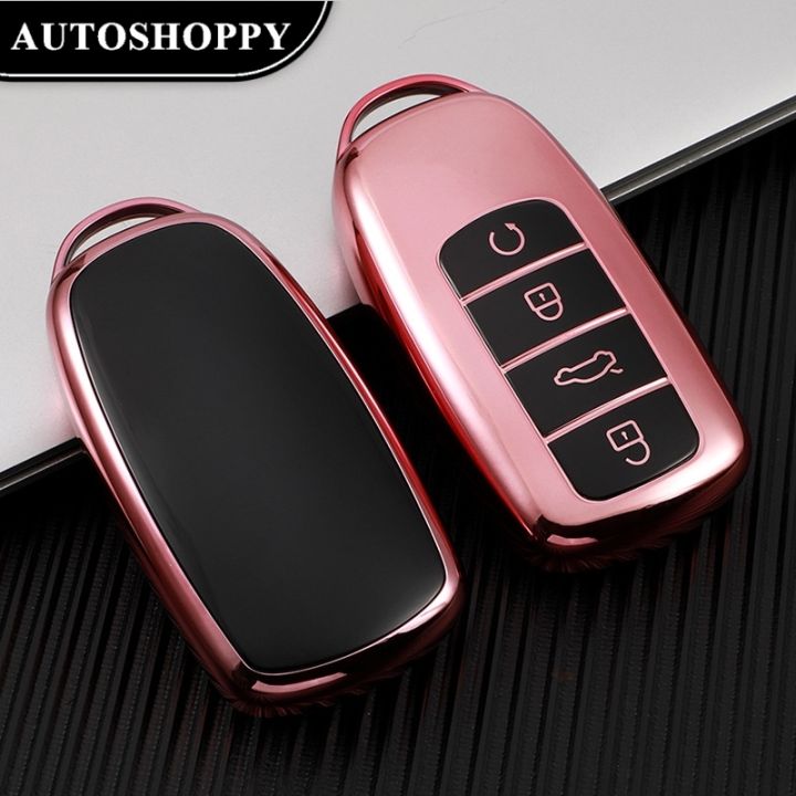 dfthrghd-for-chery-tiggo-8-pro-tiggo-8plus-new-5-plus-7pro-electroplate-soft-tpu-car-smart-key-case-cover-shell-bag-keychain-protector