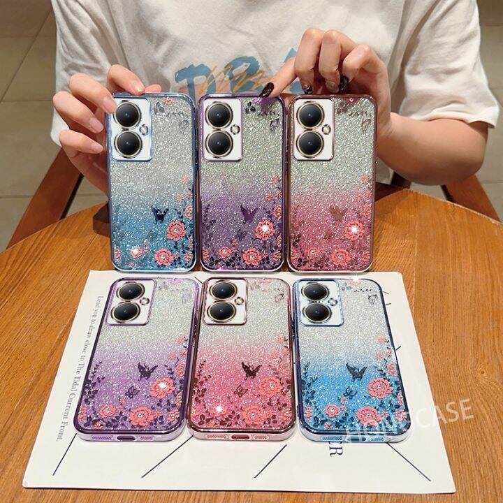 เคสนิ่มกันกระแทกสำหรับ-vivo-y27-y36-nfc-y78-4g-5g-2023เคสโทรศัพท์ไล่ระดับสีเคสเคสแบบแฟชั่นน่ารักแวววาวพร้อมฝาครอบกล้อง