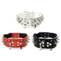 Punk PU Studded Dog Collar Adjustable Harness Spike Artificial Leather Dog Supplies