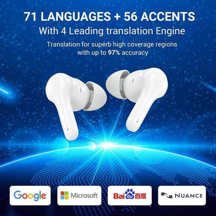 M6 Language Translator Earbuds Instant Voice Language Translator with