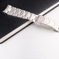 Rolamy 20mm 316L Steel Watch Band Solid End Glide Silver Brushed Clasp Bracelet for Rolex VINTAGE Submariner Oyster 70216 455B