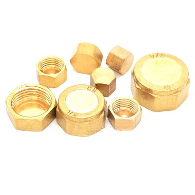 1/8 quot; 1/4 quot; 3/8 quot; 1/2 quot; 3/4 quot;BSP Female Thread Brass Pipe Hex Head Brass End Cap Plug Fitting Coupler Connector Adapter