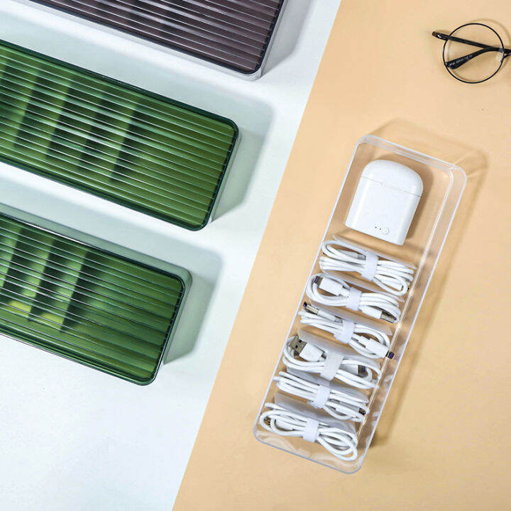 ZENi Cable Storage Organizer Box Multi Compartment Organizer Box for Charger Cable Wire Lazada