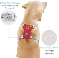 Padded Dog Harness No Pull Dog Reflective Chest Strap Belt Vest Adjustable Outdoor Training Harness