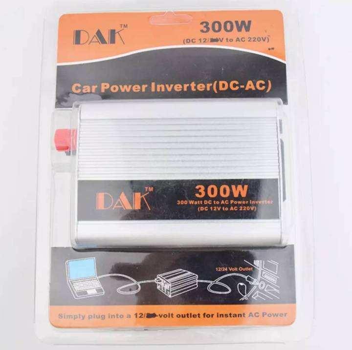 เครื่องอินเวอร์เตอร์แปลงไฟ-dak-12v-300w-power-inverter-12v-dc-เป็น-220v-ac-ขนาด-300w